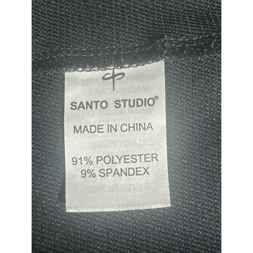 Santo Studio Mens Black Full Zip Hoodie Technical Lightweight Jacket Large - Picture 11 of 13